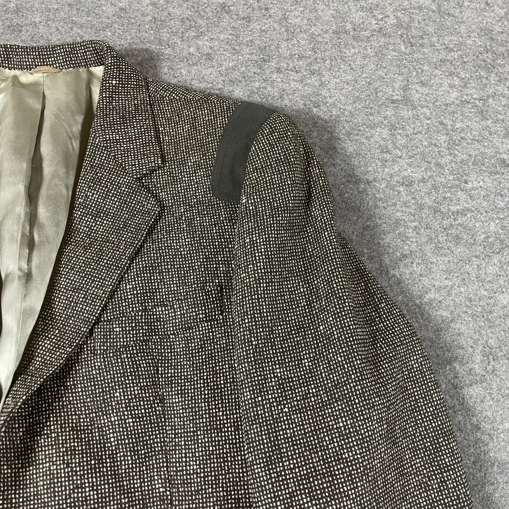 Rubin Blazer Mens 42 Gray Single Breasted Twill Pockets Lined Heavy Wool Wedding